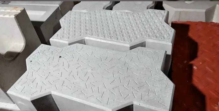 Interlocking and tactile geopolymer concrete paver blocks by GEOPOLYX®