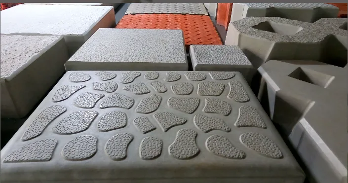 Zero-cement geopolymer designer paver blocks and tiles collection by GEOPOLYX®